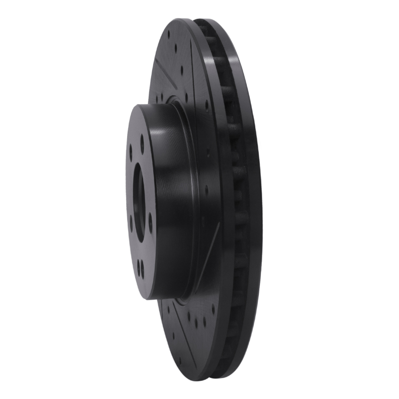 Mercedes-Benz Metris Brake Rotor (1) - Front Right - R1 Concepts - Drilled & Slotted - Black - `16-`23